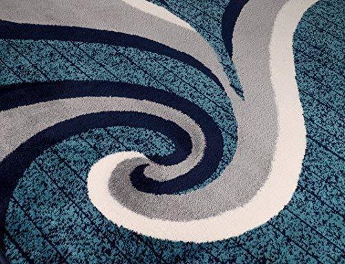 Grayson Blue Gray Abstract Contemporary Area Rugs