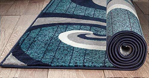 Grayson Blue Gray Abstract Contemporary Area Rugs