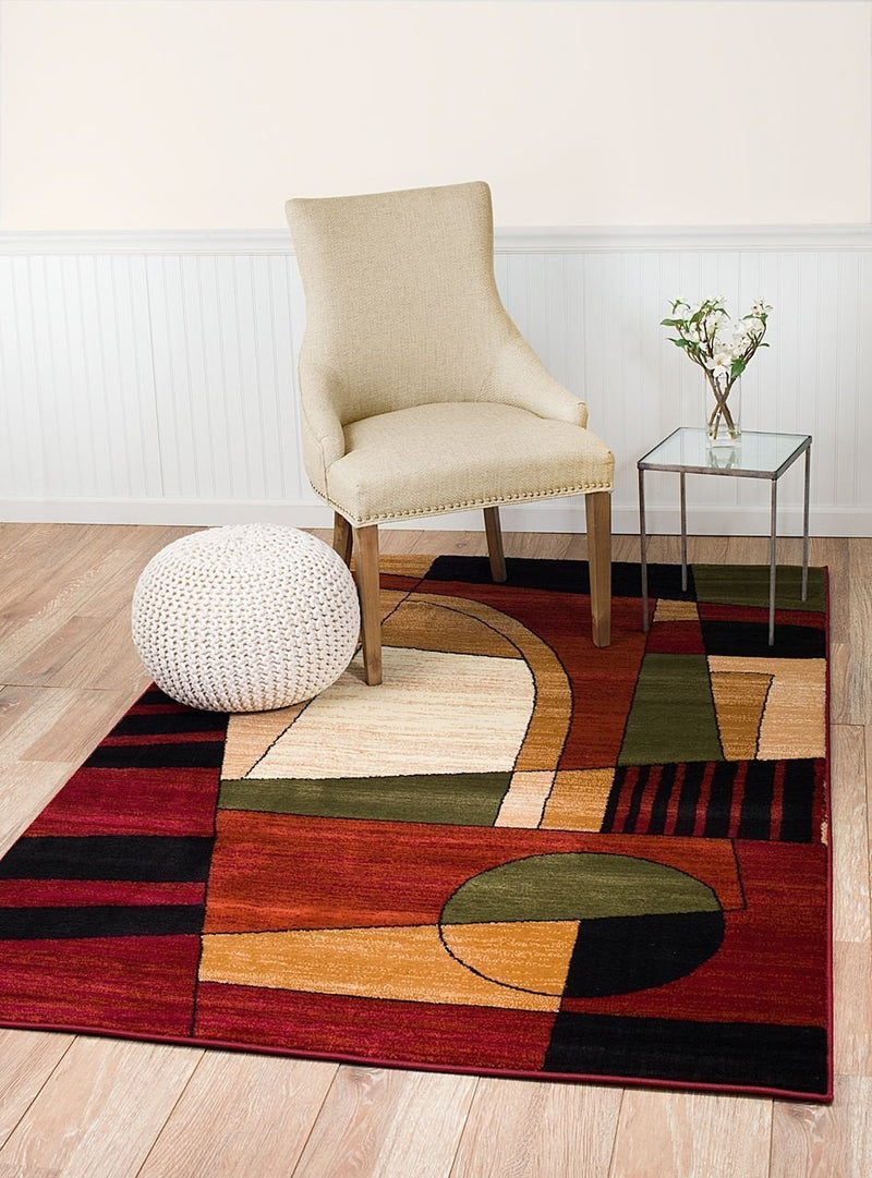 Onyx Multi Color Geometric Contemporary Area Rugs