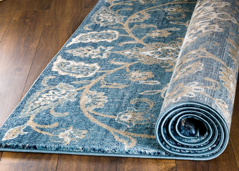 4621 Blue Persian Distressed Oriental Area Rugs