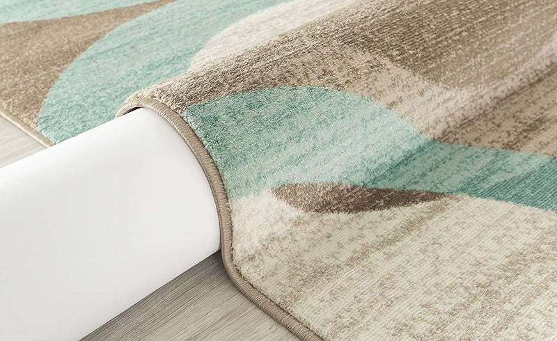 Julie Turquoise Geometric Contemporary Area Rugs