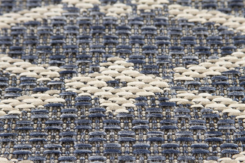 010 Navy Blue Oriental Indoor-Outdoor Area Rug