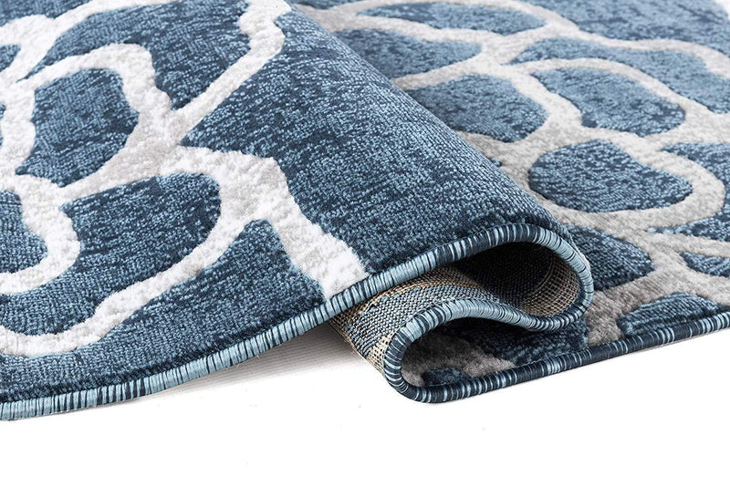 Sophia Blue Contemporary Area Rugs