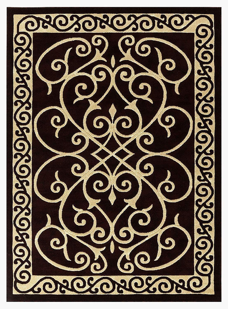 Victoria Burgundy Traditional Area Rugs