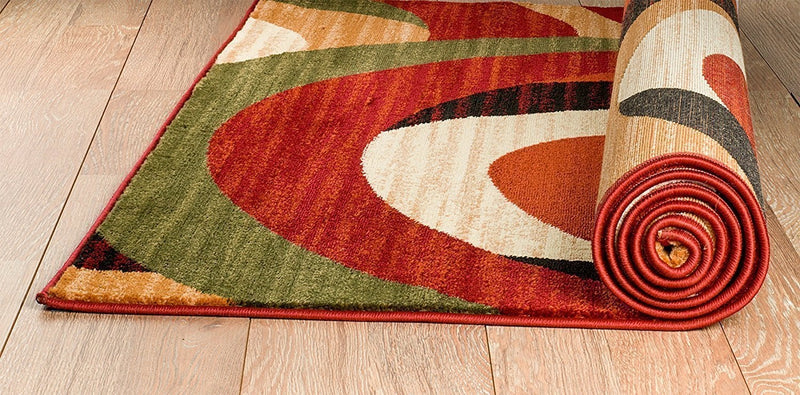 Caden Multi Color Abstract Contemporary Area Rugs