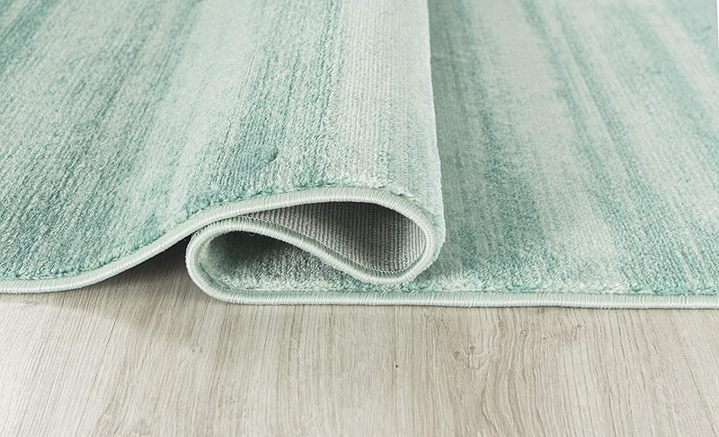 April Turquoise Ombre Contemporary Area Rugs