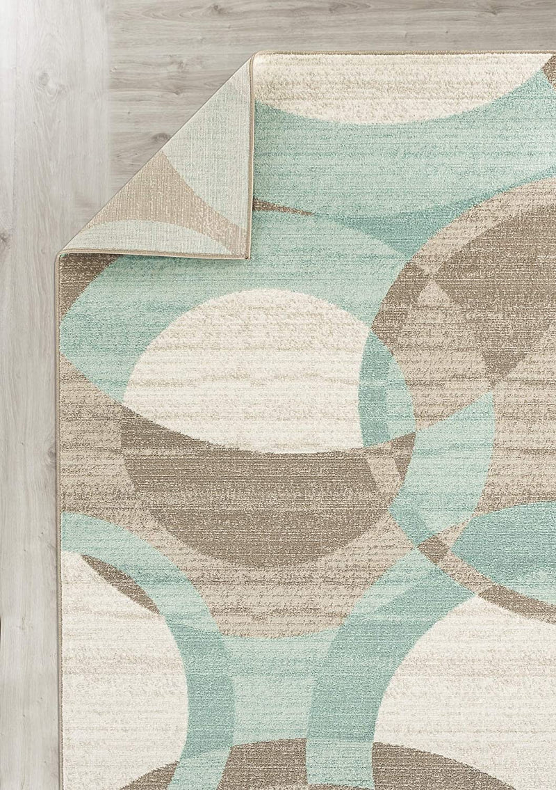 Julie Turquoise Geometric Contemporary Area Rugs