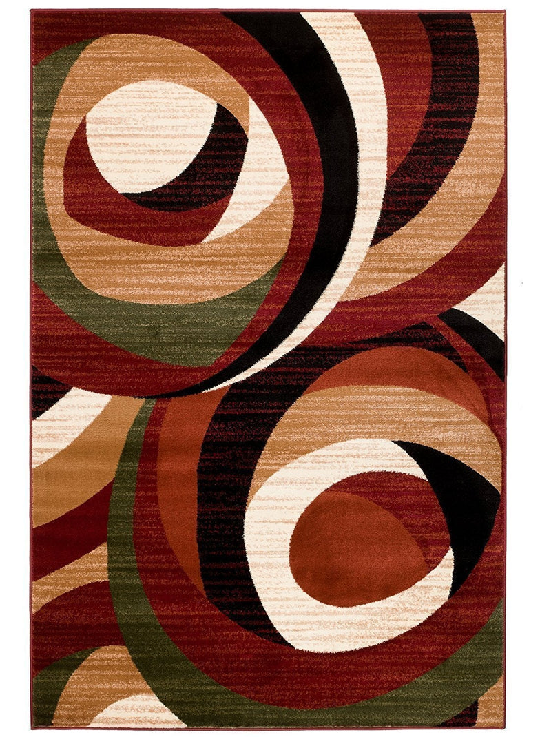 Caden Multi Color Abstract Contemporary Area Rugs