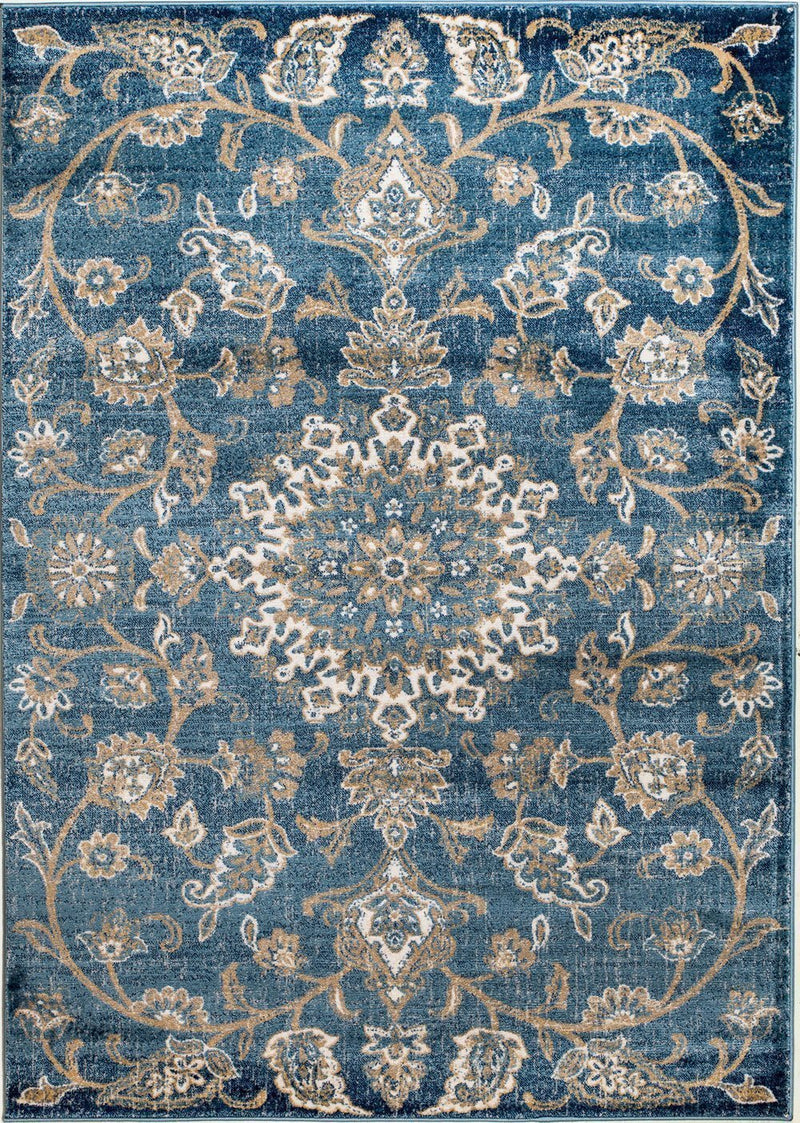 4621 Blue Persian Distressed Oriental Area Rugs