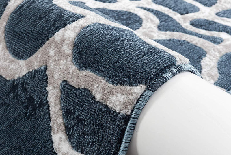 Sophia Blue Contemporary Area Rugs