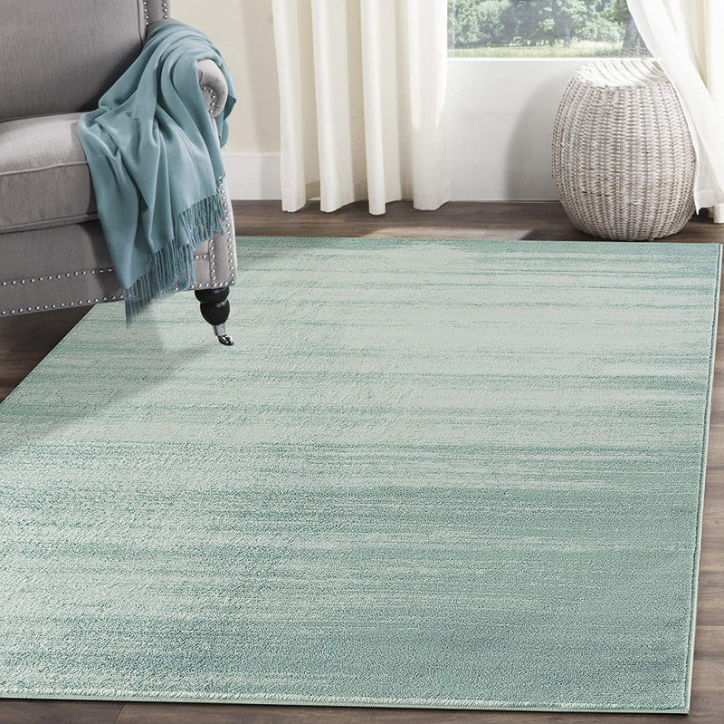 April Turquoise Ombre Contemporary Area Rugs