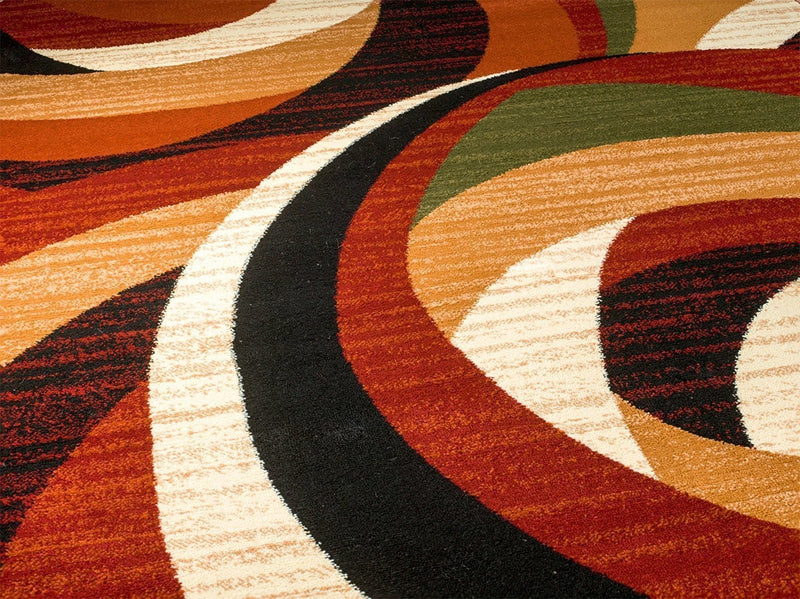 Caden Multi Color Abstract Contemporary Area Rugs