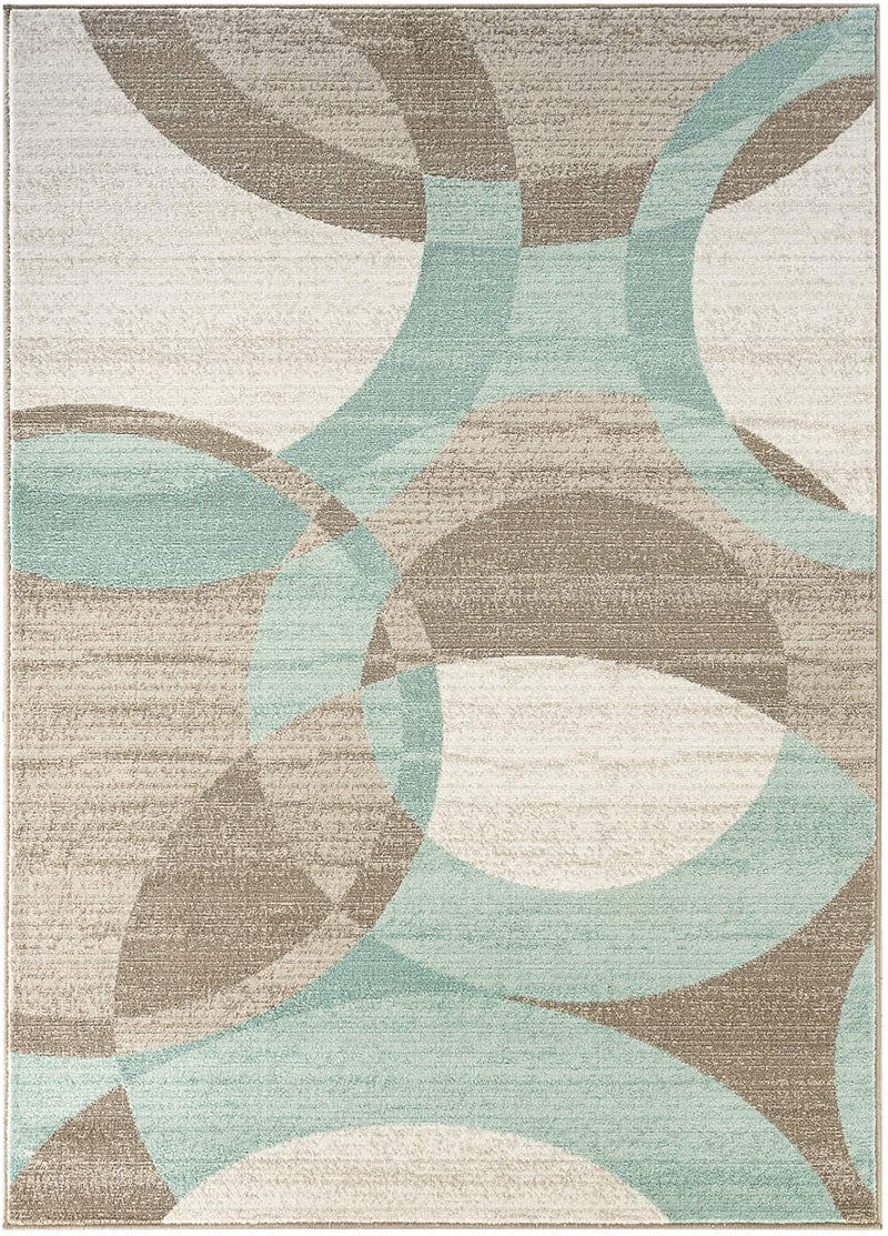 Julie Turquoise Geometric Contemporary Area Rugs