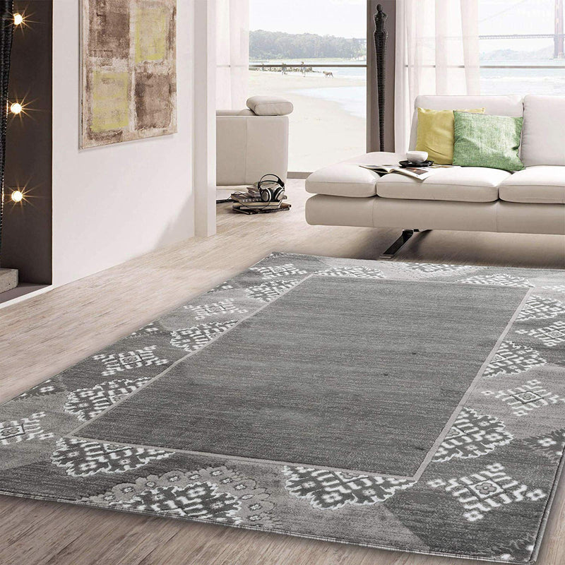 Eleanor Gray Abstract Contemporary Area Rugs