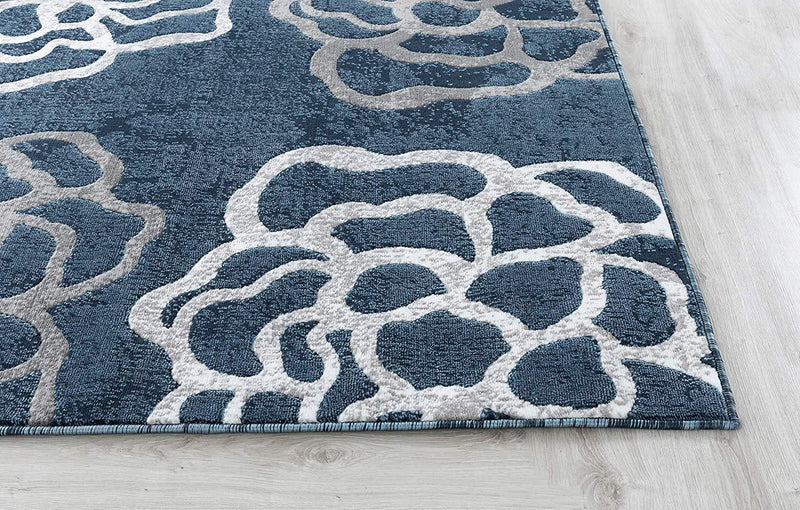 Sophia Blue Contemporary Area Rugs