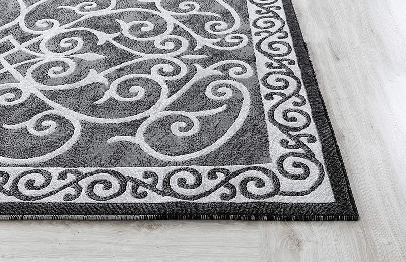 Victoria Gray Traditional Area Rugs