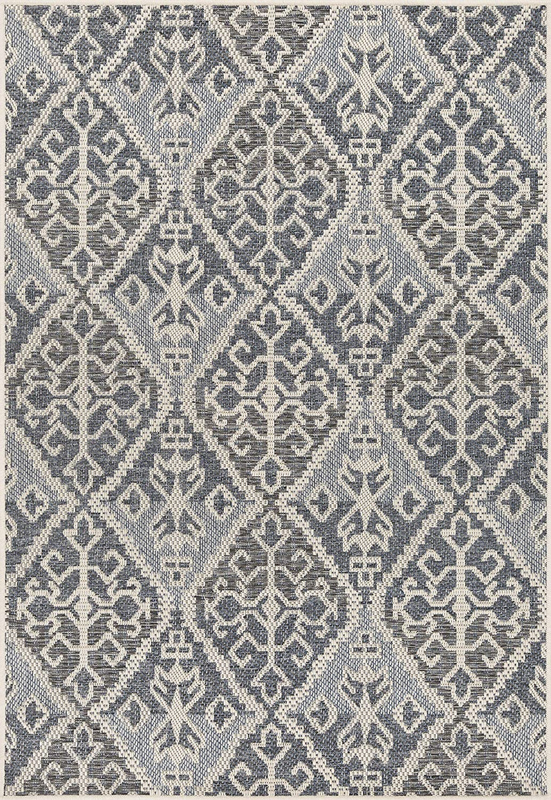 02 Gray Modern Moroccan Indoor-Outdoor Area Rug