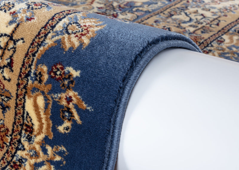 Yasmin Blue Victorian Oriental Area Rugs