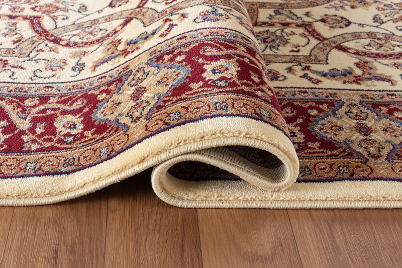 Roya Ivory Medallion Oriental Area Rugs