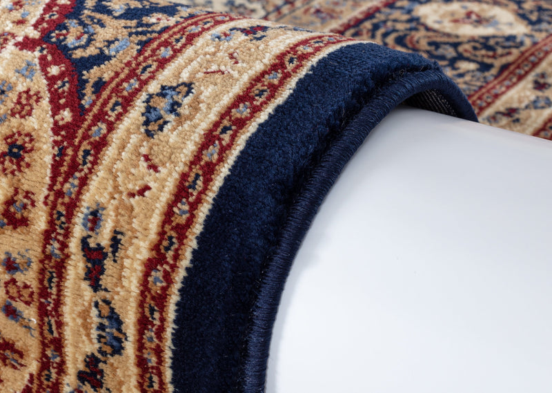 Parisa Navy Blue Victorian Oriental Area Rugs