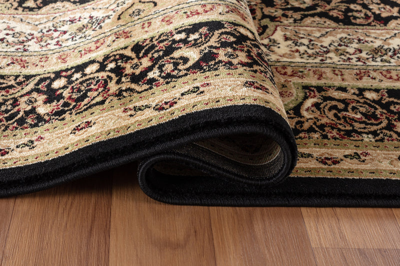 Parisa Black Victorian Oriental Area Rugs