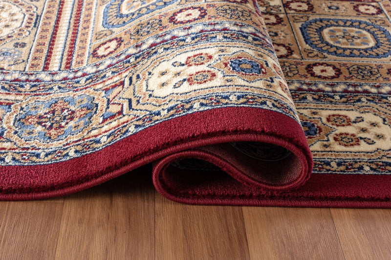 Farah Burgundy Medallion Oriental Area Rugs