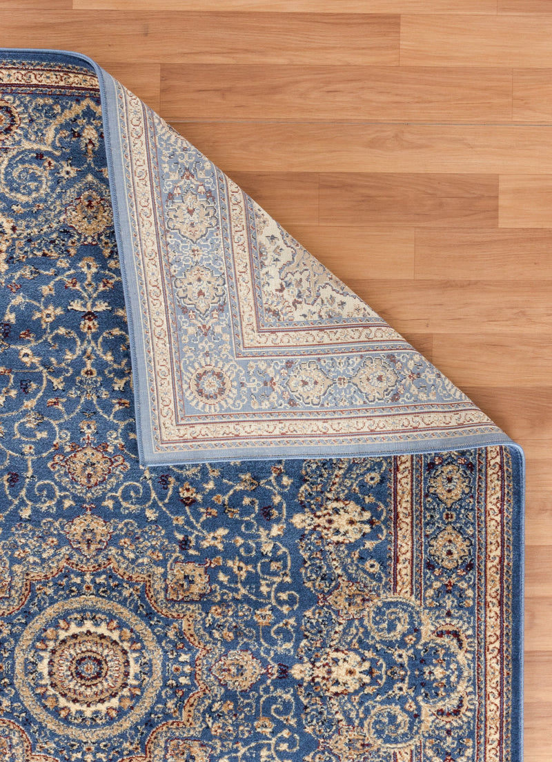 Maryam Blue Medallion Oriental Area Rugs