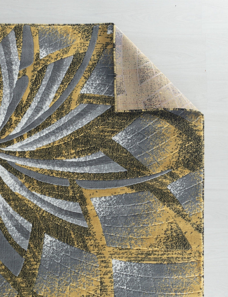 Charlotte Yellow Abstract Contemporary Area Rugs