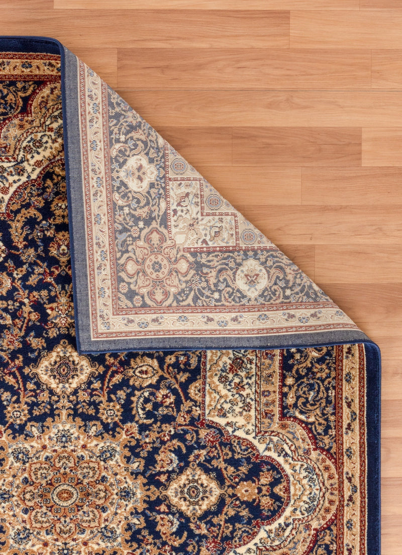 Parisa Navy Blue Victorian Oriental Area Rugs