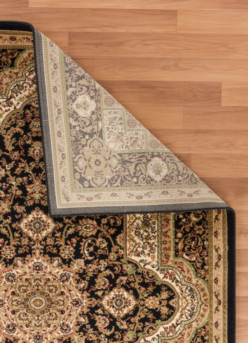 Parisa Black Victorian Oriental Area Rugs