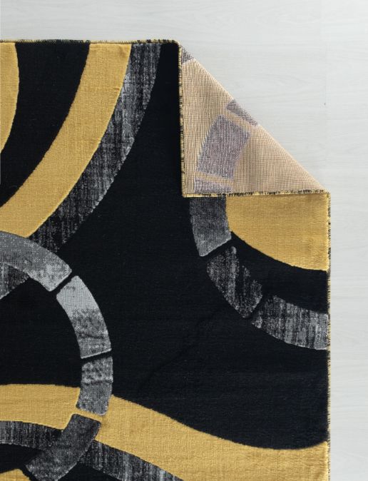 Madison Yellow Geometric Contemporary Area Rugs