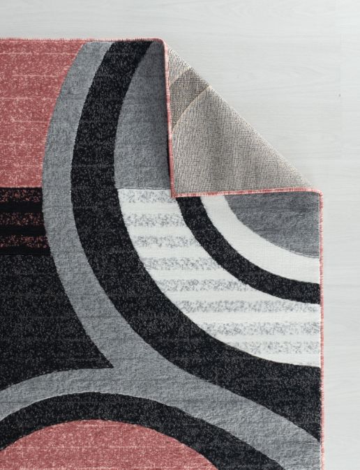 Avery Pink Abstract Contemporary Area Rugs