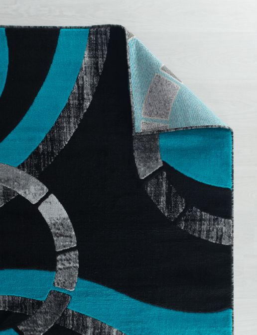 Madison Turquoise Geometric Modern Area Rug