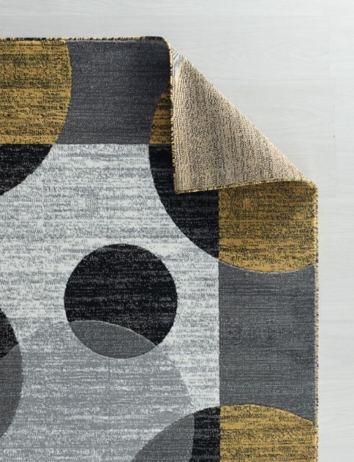 Addison Yellow Geometric Modern Area Rug