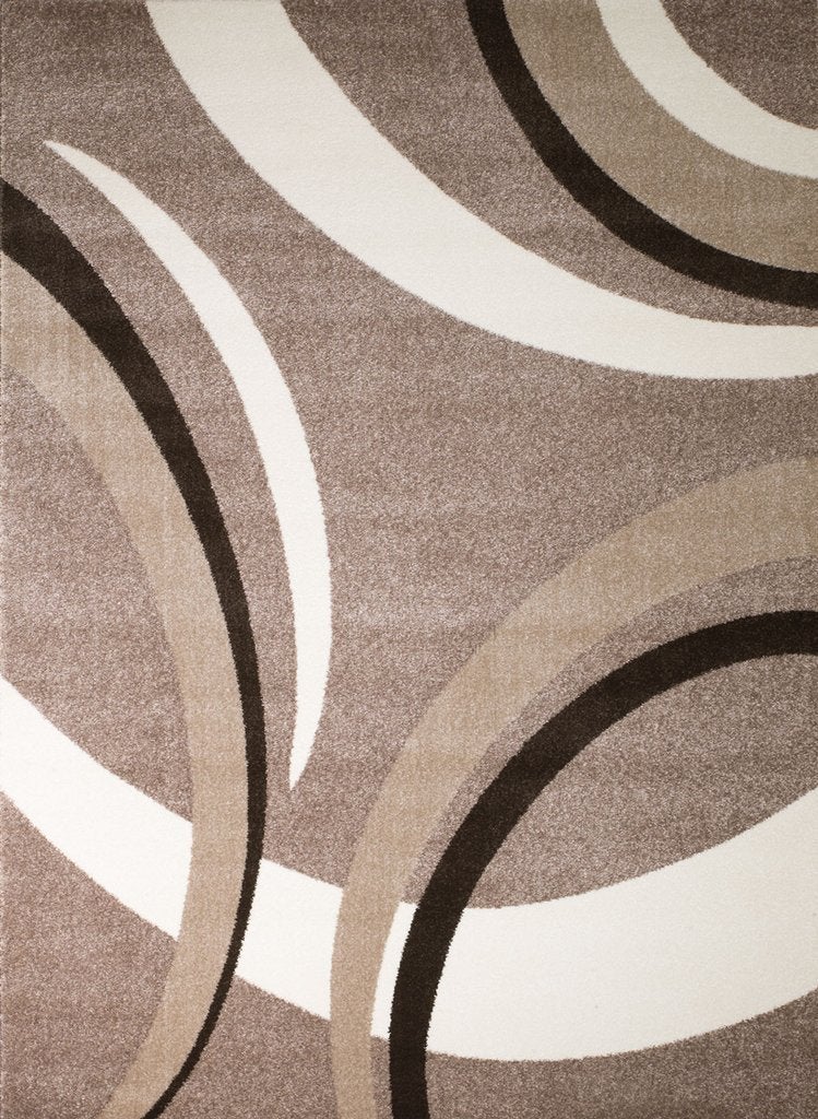 Isabella Beige Brown Abstract Contemporary Area Rugs