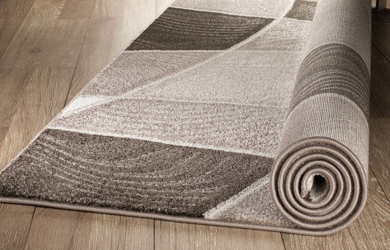 Dream Brown Beige Abstract Contemporary Area Rugs