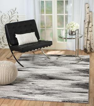 Luna Gray Abstract Contemporary Area Rugs