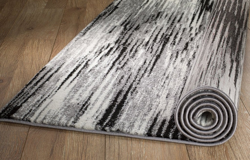 Luna Gray Abstract Contemporary Area Rugs