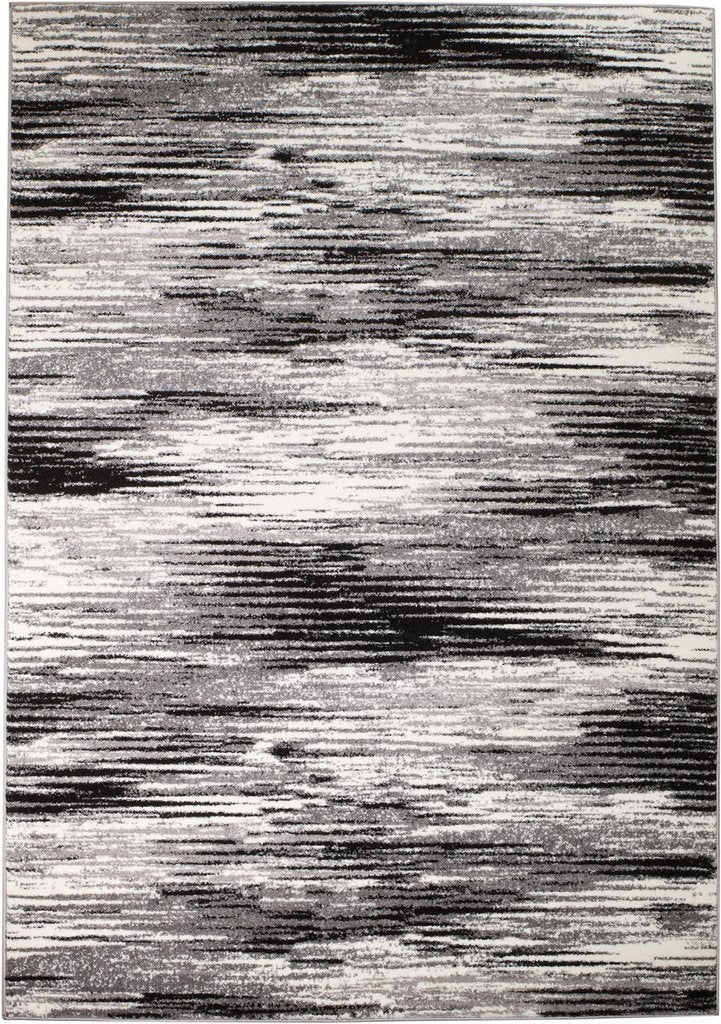 Luna Gray Abstract Contemporary Area Rugs