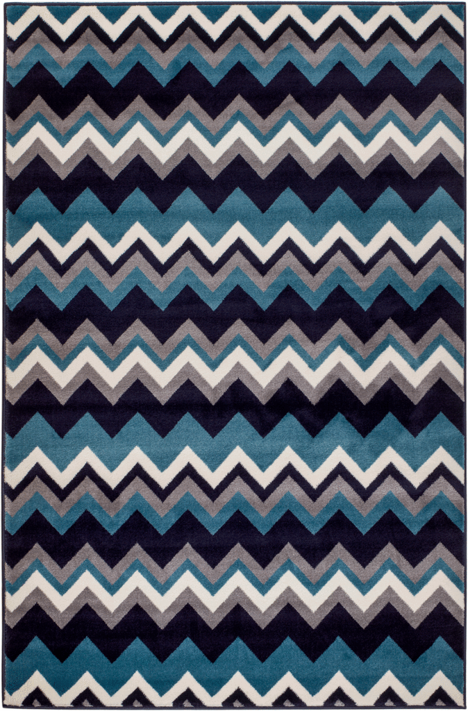 Titan Blue Gray Stripes Design Contemporary Area Rugs