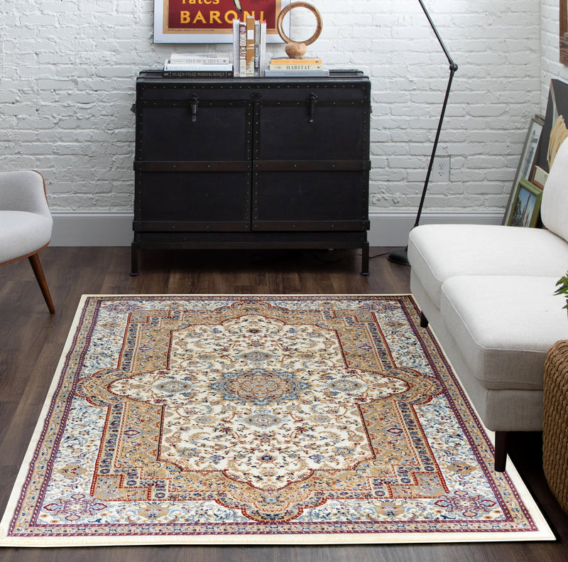 Parisa Ivory Victorian Oriental Area Rugs