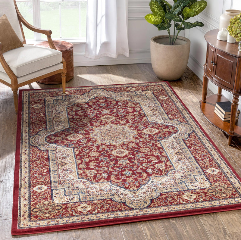 Parisa Burgundy Victorian Oriental Area Rugs