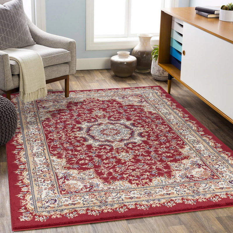 Yasmin Burgundy Victorian Oriental Area Rugs