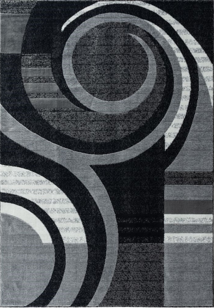 Avery Gray Abstract Contemporary Area Rugs