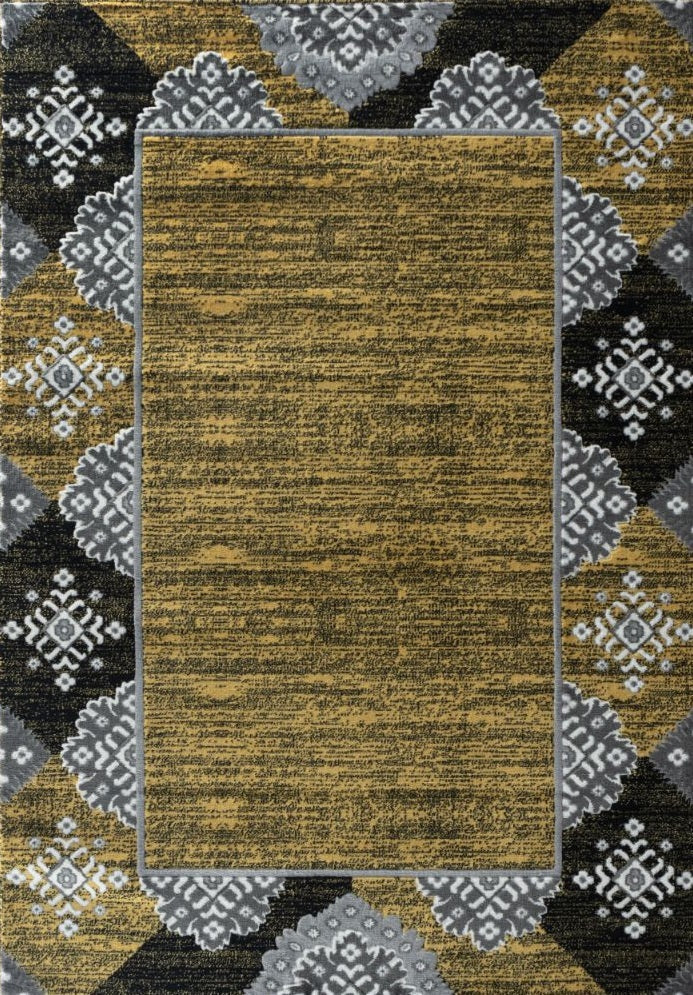 Eleanor Yellow Abstract Contemporary Area Rugs