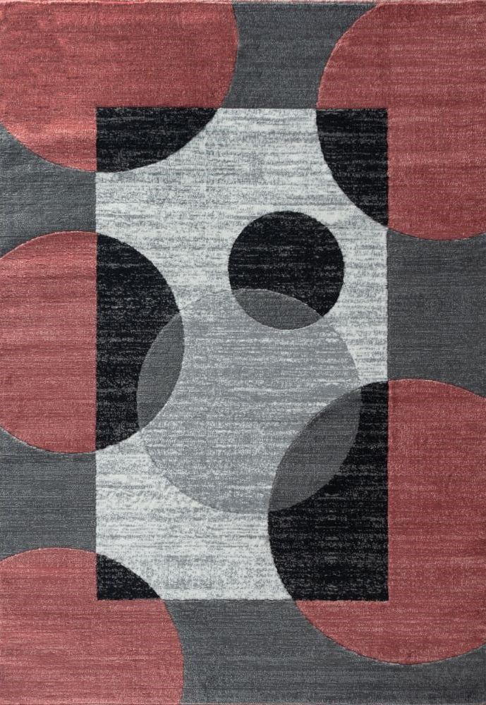 Addison Pink Geometric Modern Area Rug