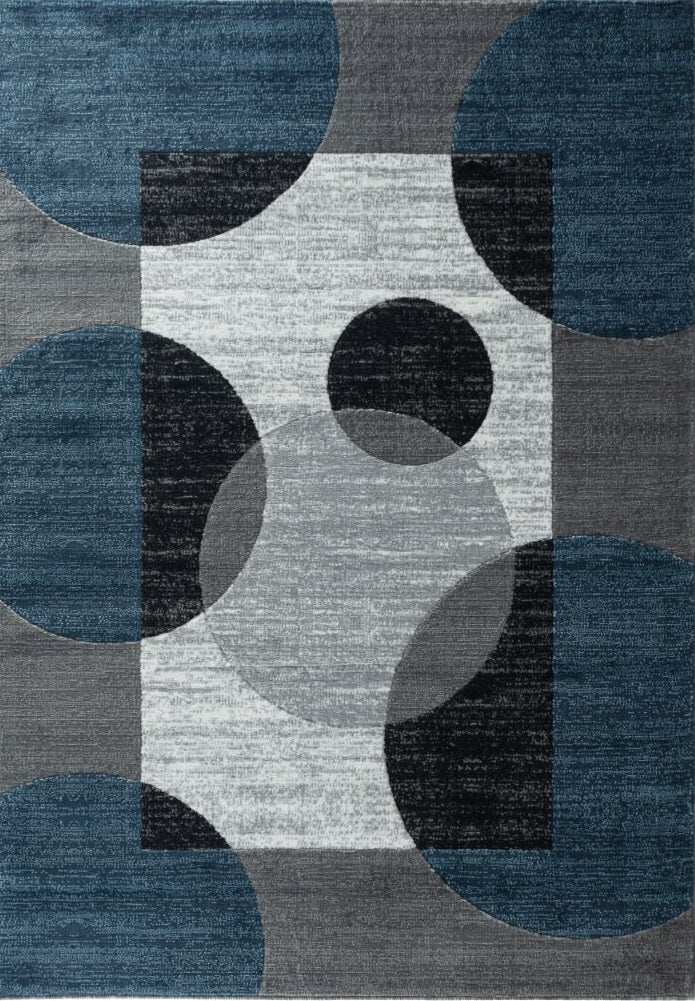 Addison Blue Geometric Modern Area Rug