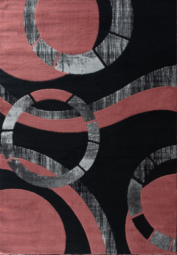 Madison Pink Geometric Modern Area Rug