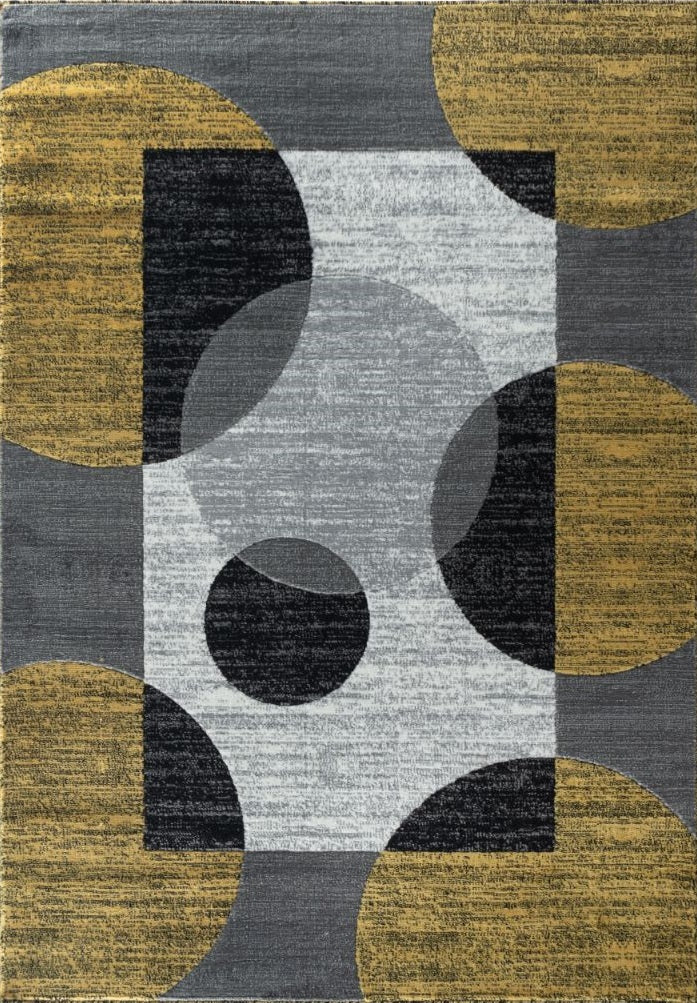 Addison Yellow Geometric Modern Area Rug