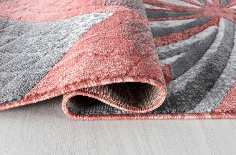 Charlotte Pink Abstract Contemporary Area Rugs